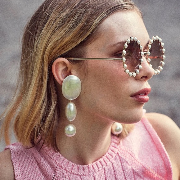 Lele Sadoughi Pearl Linear Bubble Earrings - Picture 3 of 9